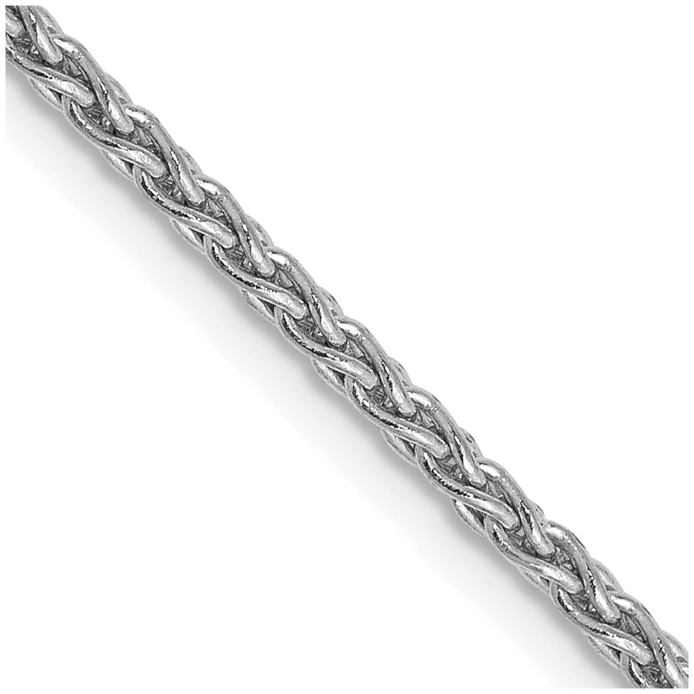 14K Weißgold 1.75mm Parisian Weizen mit Karabinerverschluss Halskette