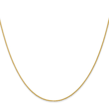 14K Gelbgold 1mm Parisian Weizen mit Karabinerverschluss Kette Kinder Halskette