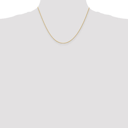 14K Gelbgold 1mm Parisian Weizen mit Karabinerverschluss Halskette
