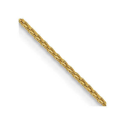 14K Gelbgold 1mm Parisian Weizen mit Karabinerverschluss Kette Kinder Halskette