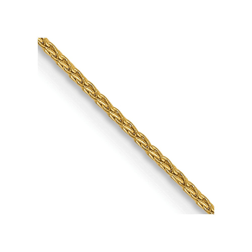 14K Gelbgold 1mm Parisian Weizen mit Karabinerverschluss Halskette