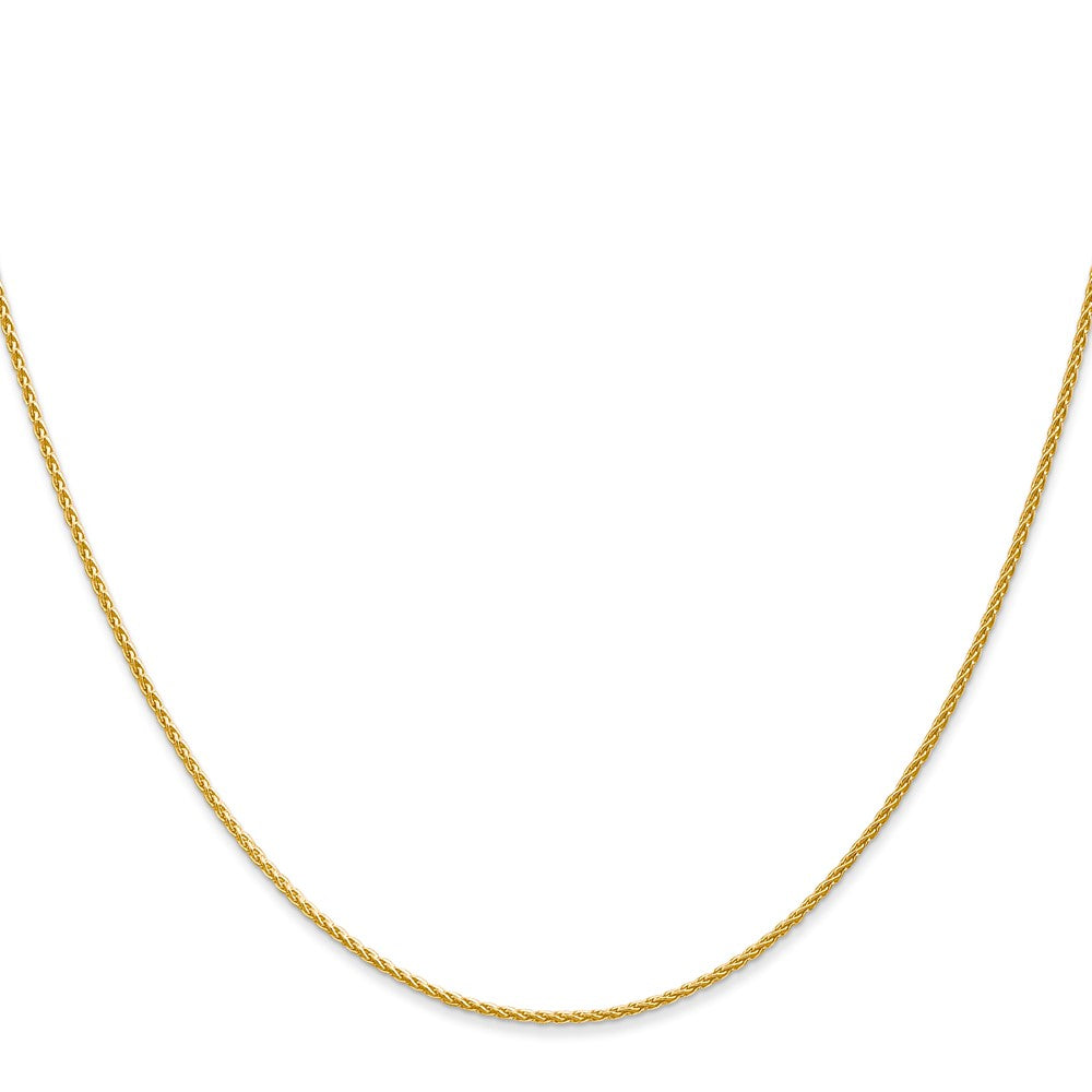 14K Gelbgold 1.2mm Parisian Weizen mit Karabinerverschluss Kette Kinder Halskette