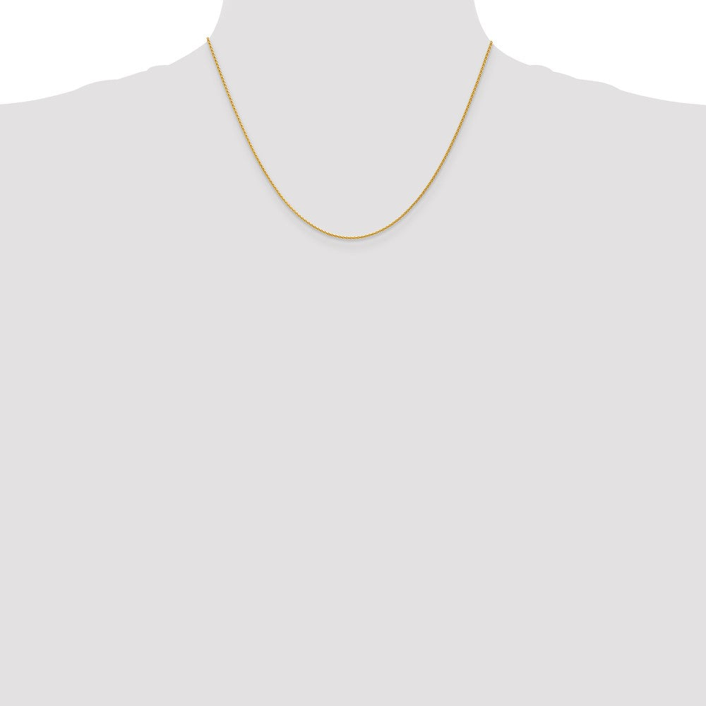 14K Gelbgold 1.2mm Parisian Weizen mit Karabinerverschluss Halskette
