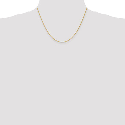 14K Gelbgold 1.2mm Parisian Weizen mit Karabinerverschluss Halskette
