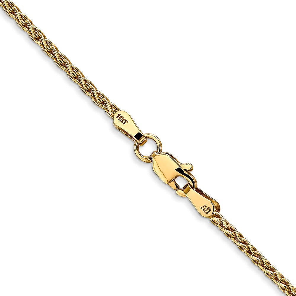 14K Gelbgold 1.75mm Parisian Weizen mit Karabinerverschluss Halskette