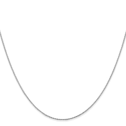 14K Weißgold.8mm Diamantiert Parisian Weizen mit Karabinerverschluss Halskette