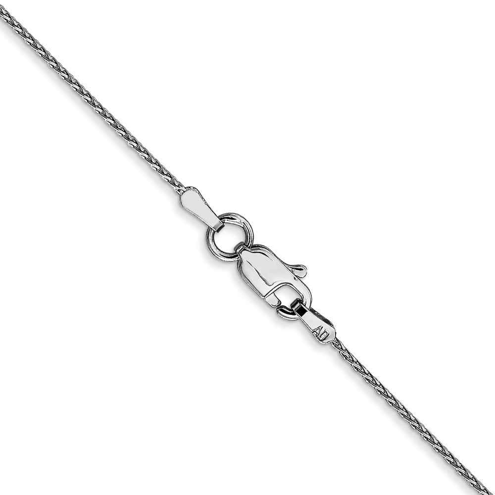 14K Weißgold.8mm Diamantiert Parisian Weizen mit Karabinerverschluss Halskette