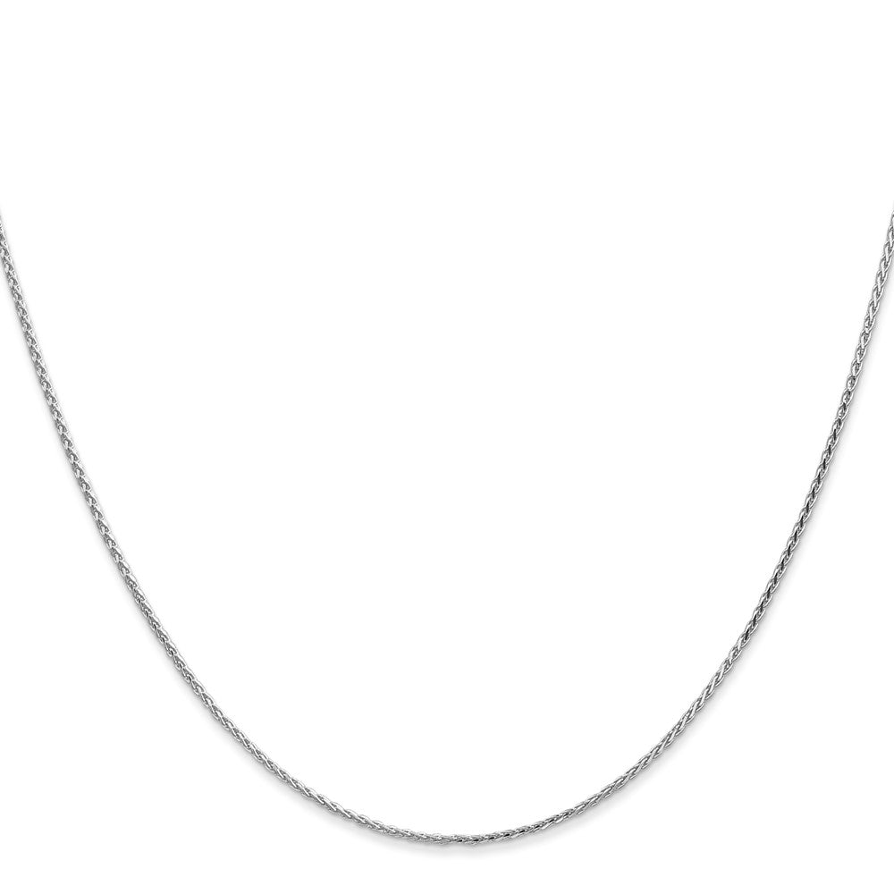 14K Weißgold 1mm Diamantiert Parisian Weizen mit Karabinerverschluss Kette Kinder Halskette