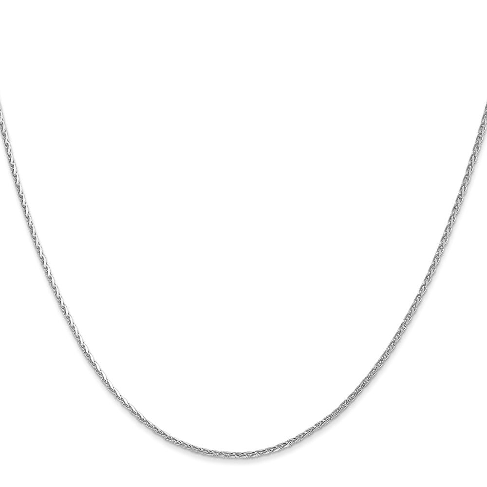 14K Weißgold 1.5mm Diamantiert Parisian Weizen mit Karabinerverschluss Halskette