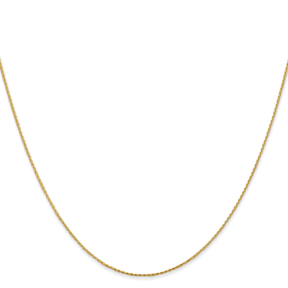 14K Gelbgold.8mm Diamantiert Parisian Weizen mit Karabinerverschluss Halskette