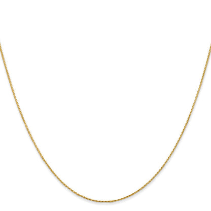 14K Gelbgold.8mm Diamantiert Parisian Weizen mit Karabinerverschluss Halskette