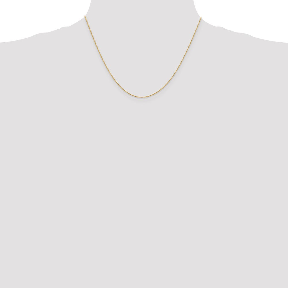 14K Gelbgold.8mm Diamantiert Parisian Weizen mit Karabinerverschluss Halskette