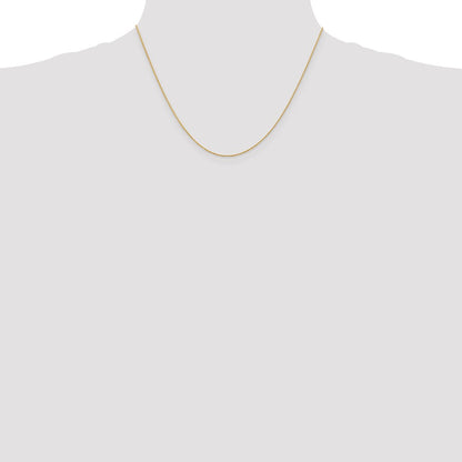 14K Gelbgold.8mm Diamantiert Parisian Weizen mit Karabinerverschluss Halskette