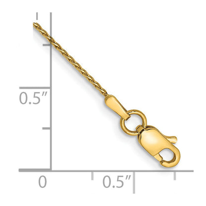 14K Gelbgold.8mm Diamantiert Parisian Weizen mit Karabinerverschluss Armband