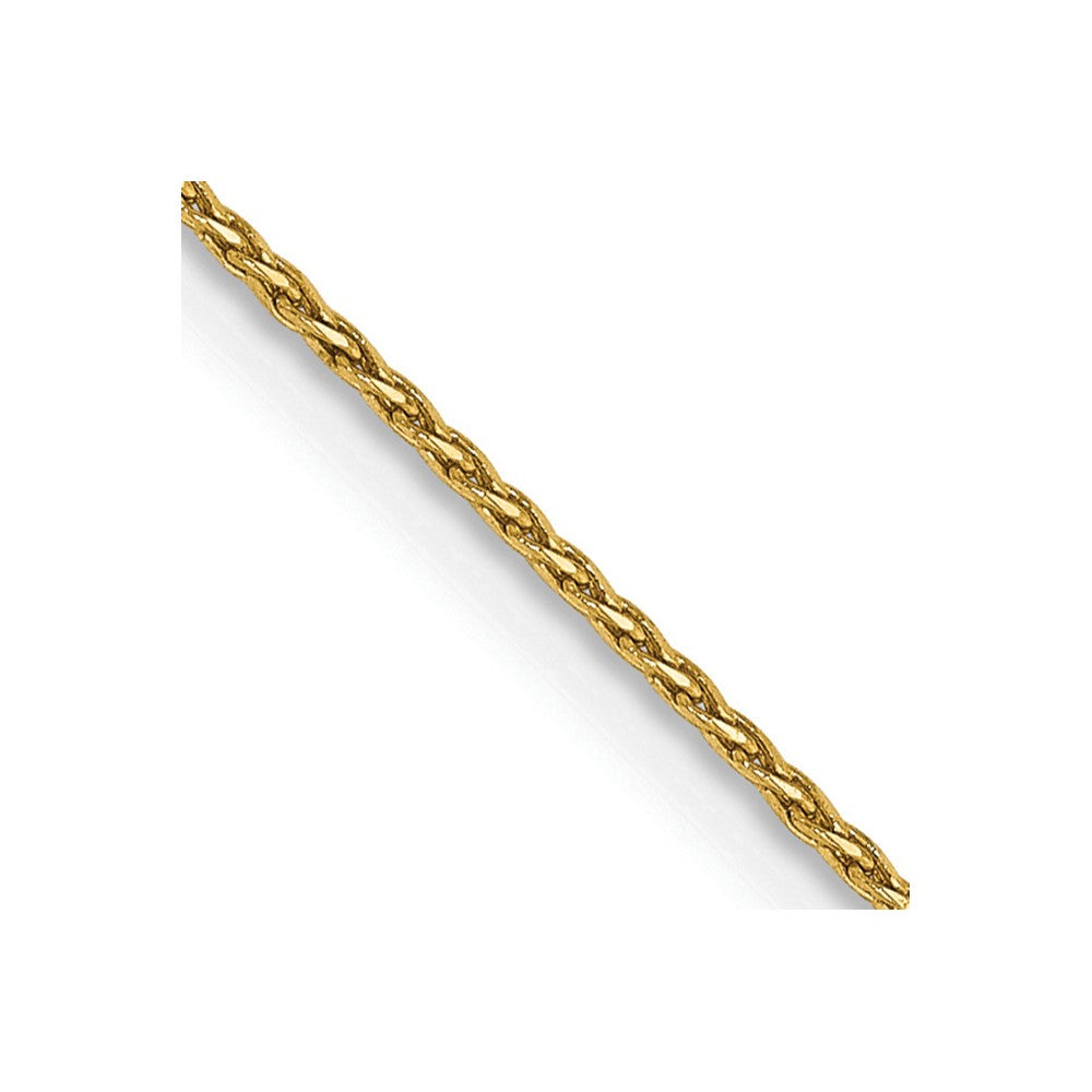 14K Gelbgold.8mm Diamantiert Parisian Weizen mit Karabinerverschluss Kette Kinder Halskette