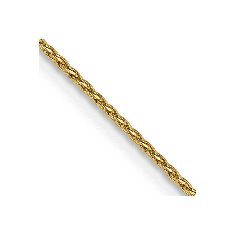 14K Gelbgold.8mm Diamantiert Parisian Weizen mit Karabinerverschluss Kette Kinder Halskette