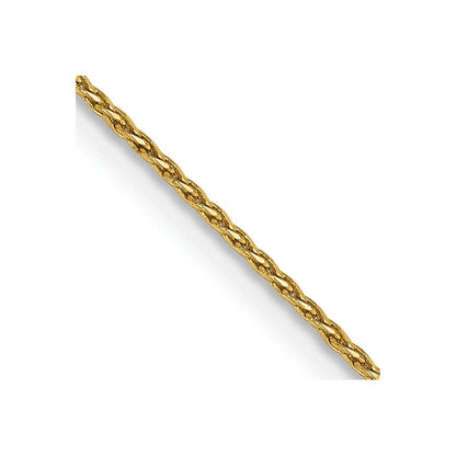 14K Gelbgold.8mm Diamantiert Parisian Weizen mit Karabinerverschluss Halskette