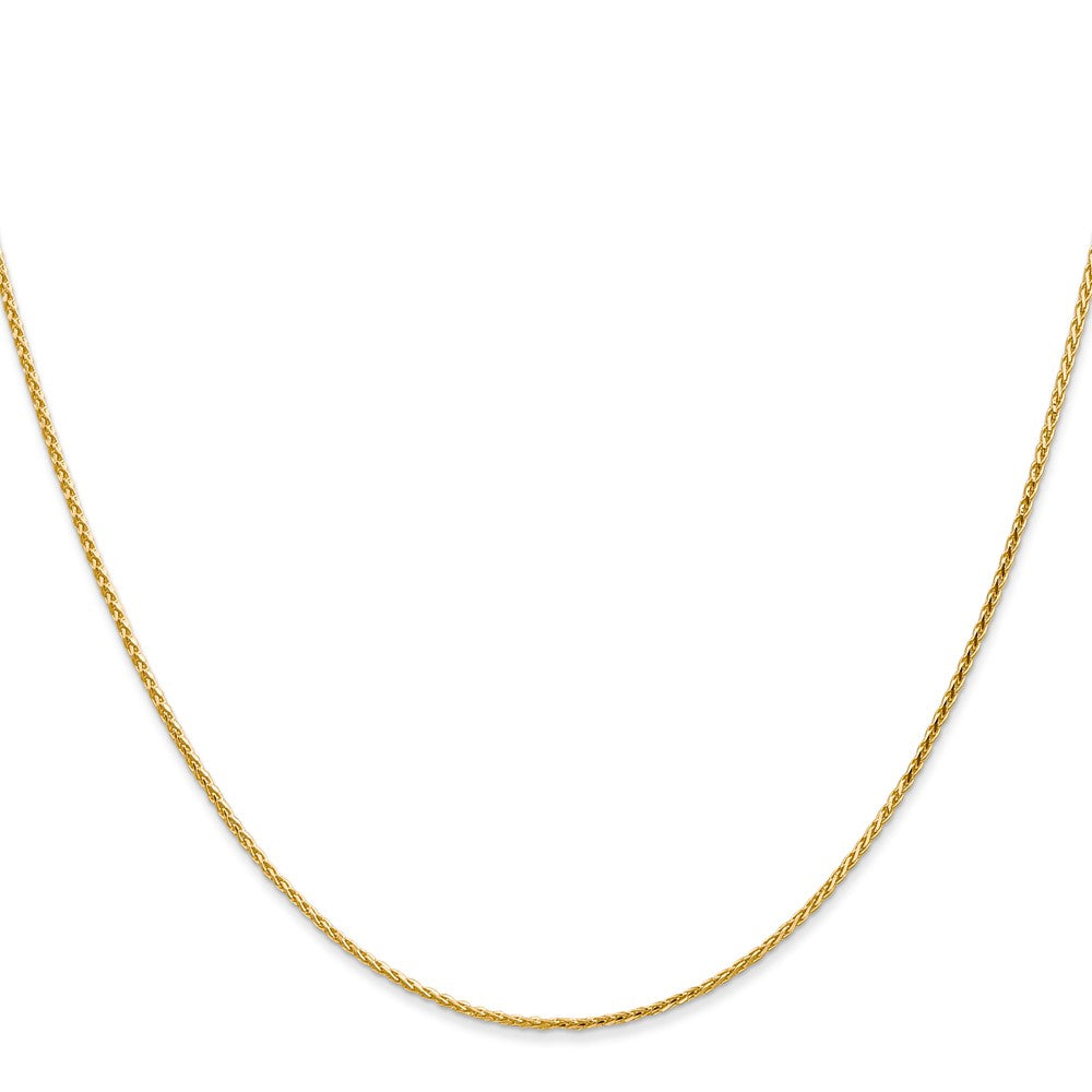 14K Gelbgold 1mm Diamantiert Parisian Weizen mit Karabinerverschluss Kette Kinder Halskette