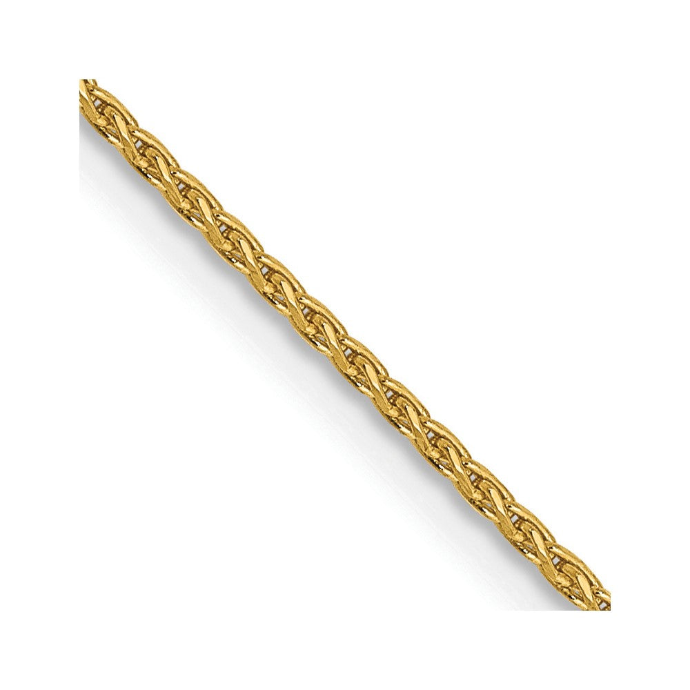 14K Gelbgold 1mm Diamantiert Parisian Weizen mit Karabinerverschluss Kette Kinder Halskette