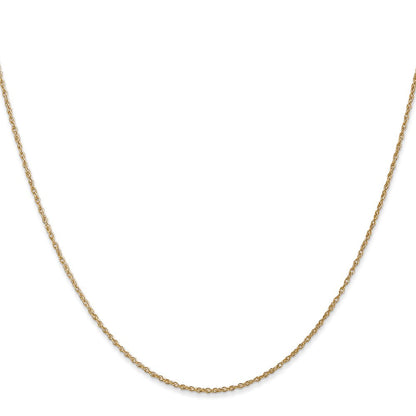 14K Gelbgold.8mm Licht Baby Kordel mit Federring Verschluss Halskette