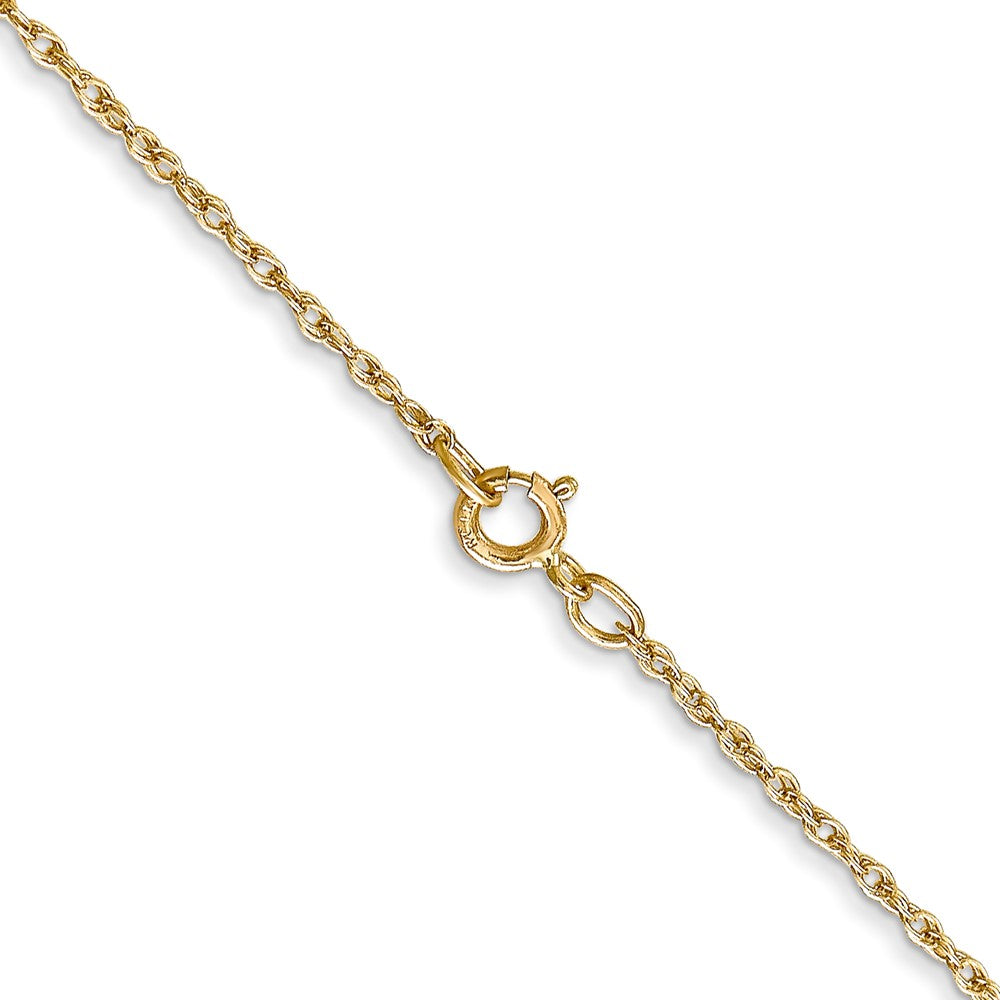 14K Gelbgold.8mm Licht Baby Kordel mit Federring Verschluss Halskette
