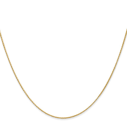14K Gelbgold.7mm Rund Parisian Weizen mit Karabinerverschluss Halskette