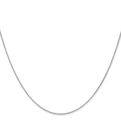 14K Weißgold.7mm Rund Parisian Weizen mit Karabinerverschluss Halskette