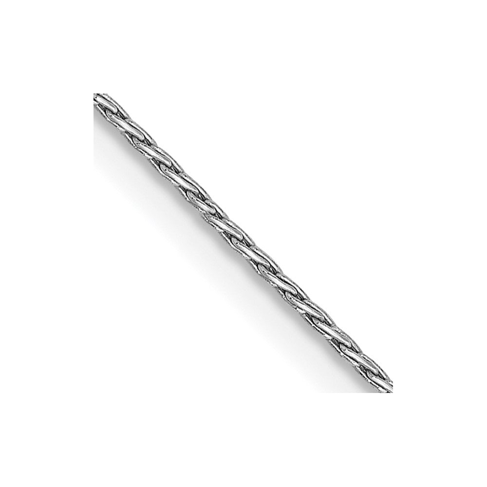 14K Weißgold.7mm Rund Parisian Weizen mit Karabinerverschluss Halskette