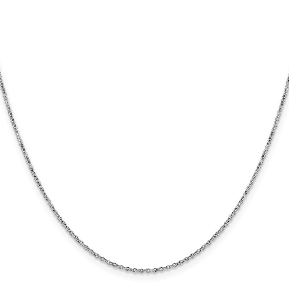 14K Weißgold 1.4mm Forzantine Ankerkette mit Karabinerverschluss Halskette
