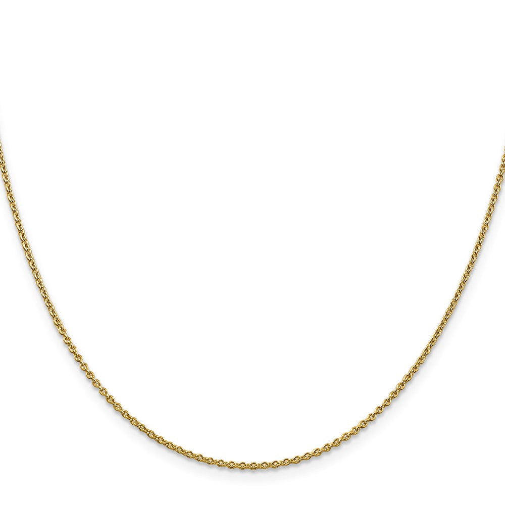 14K Gelbgold 1.4mm Forzantine Ankerkette mit Karabinerverschluss Halskette