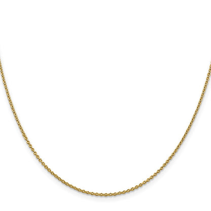 14K Gelbgold 1.4mm Forzantine Ankerkette mit Karabinerverschluss Halskette