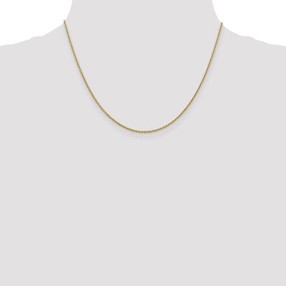 14K Gelbgold 1.4mm Forzantine Ankerkette mit Karabinerverschluss Halskette