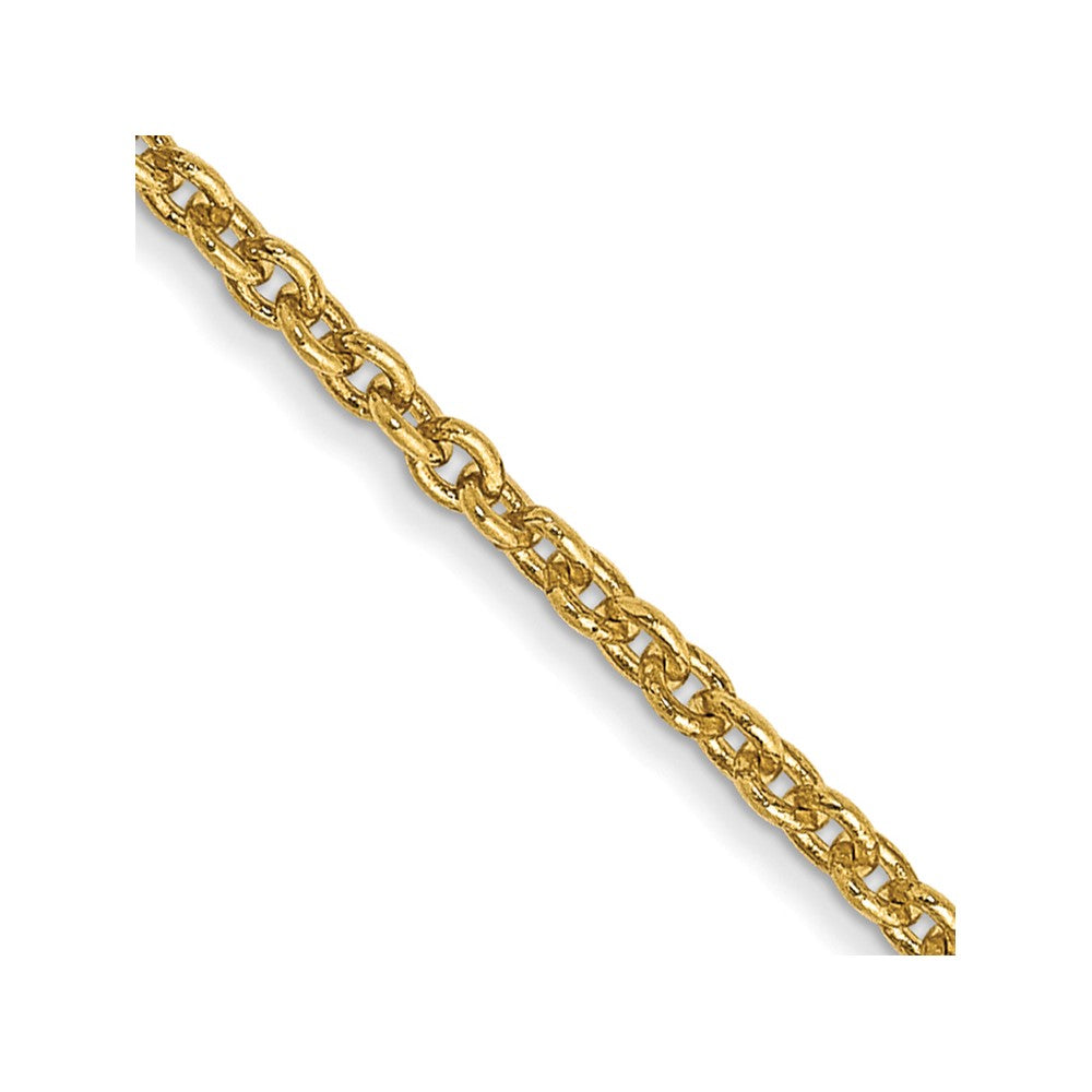 14K Gelbgold 1.4mm Forzantine Ankerkette mit Karabinerverschluss Halskette