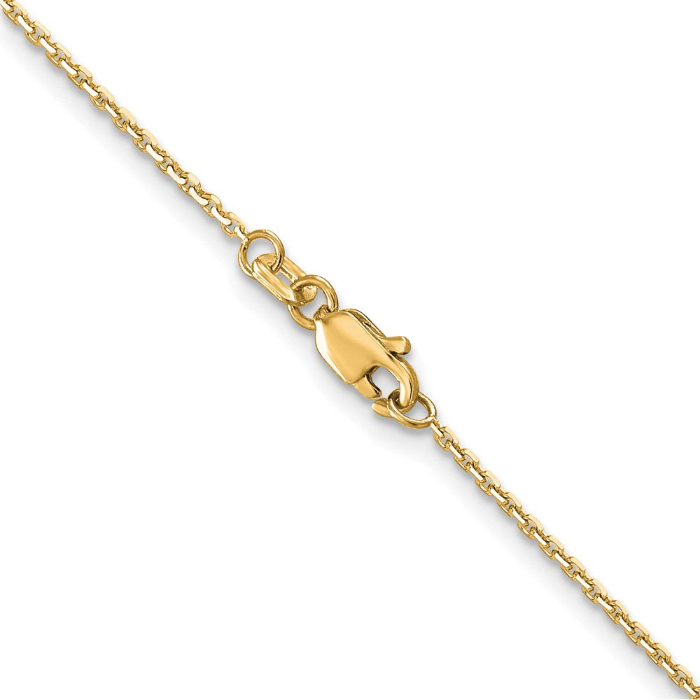 14K Gelbgold 1.2mm Diamantiert Ankerkette Kinder Halskette