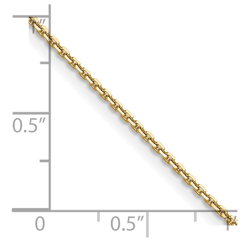 14K Gelbgold 1.2mm Diamantiert Ankerkette Kinder Halskette