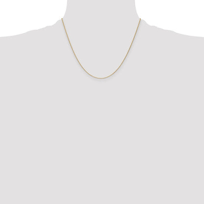 14K Gelbgold 1.2mm Diamantiert Ankerkette Halskette