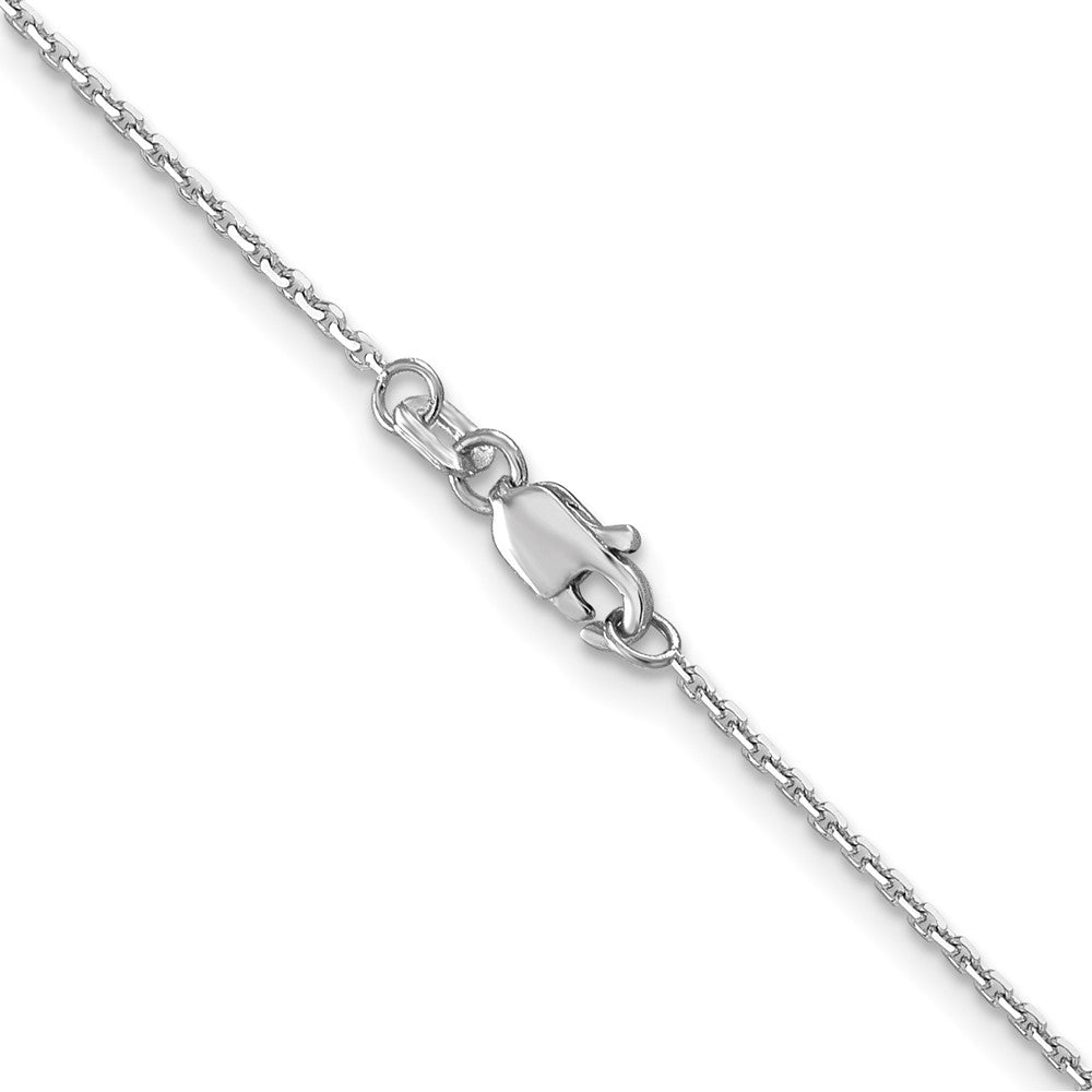 14K Weißgold Wg 1.2mm Diamantiert Ankerkette Halskette
