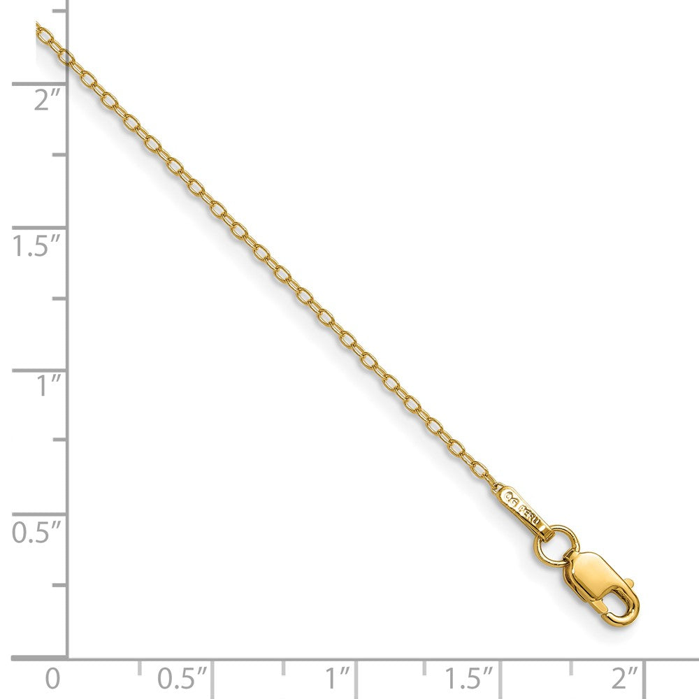 14K Gelbgold.8mm Forzantine Ankerkette Kette Fußkettchen