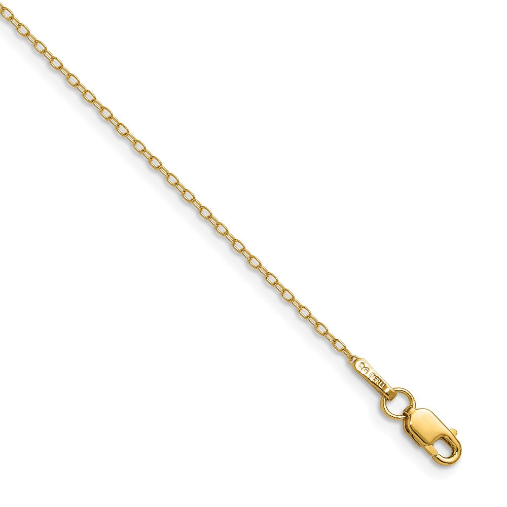 14K Gelbgold.8mm Forzantine Ankerkette Kette Fußkettchen