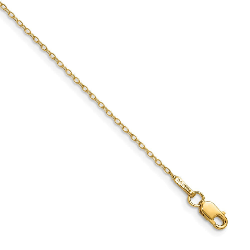 14K Gelbgold.8mm Forzantine Ankerkette Halskette
