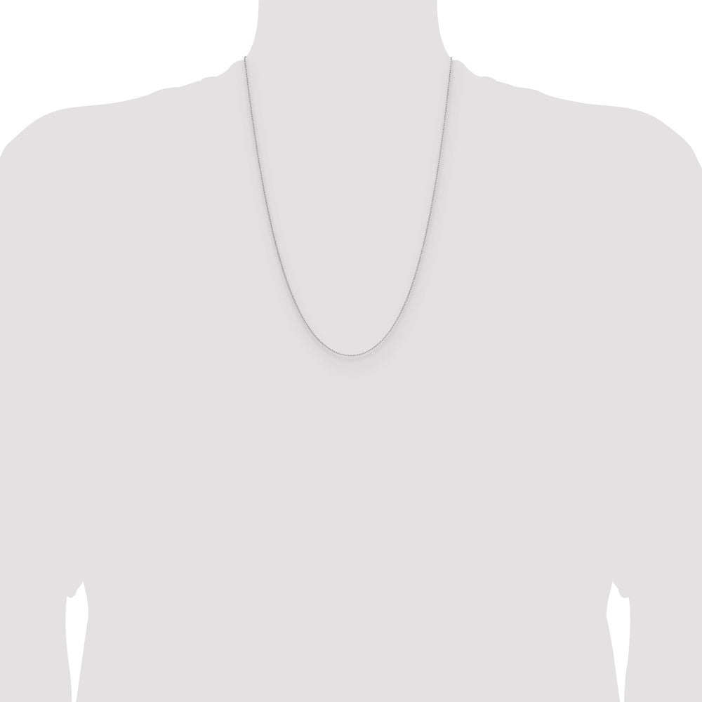 14K Weißgold.8mm Forzantine Ankerkette Halskette