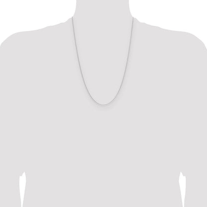 14K Weißgold.8mm Forzantine Ankerkette Halskette