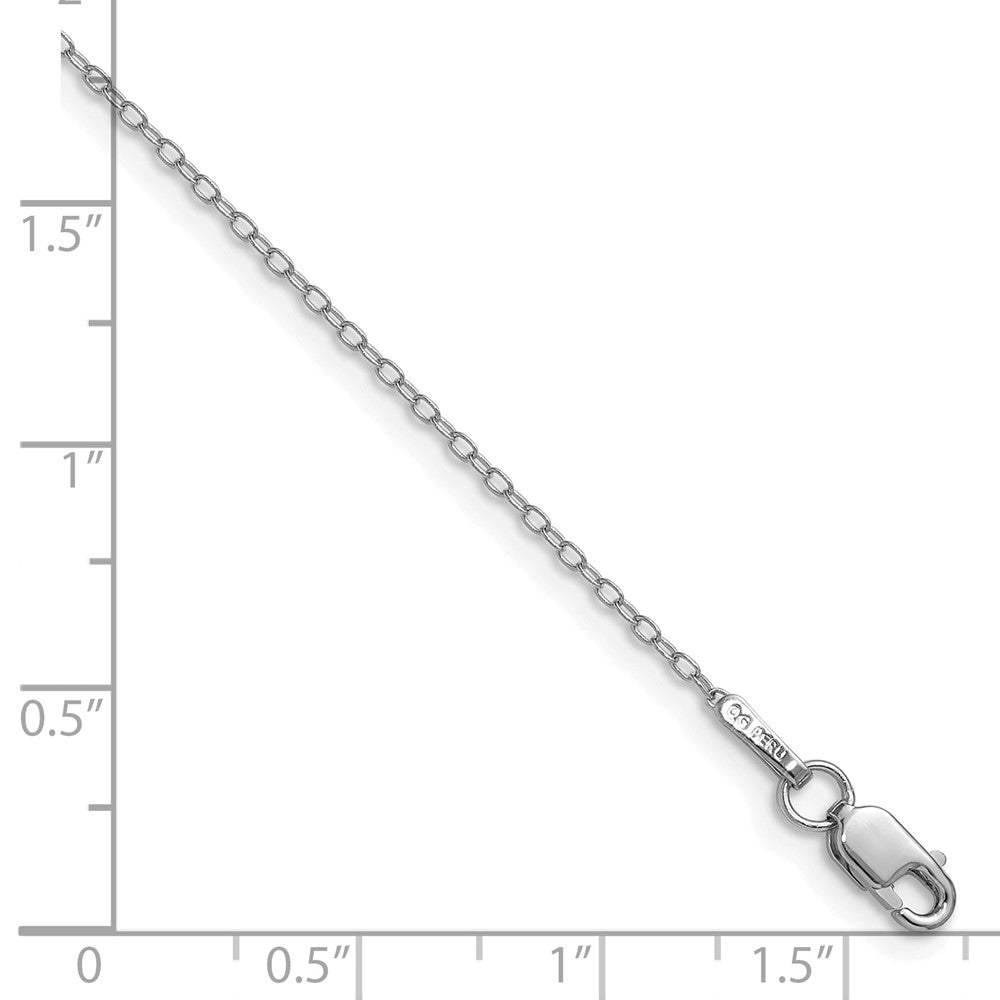 14K Weißgold.8mm Forzantine Ankerkette Kette Fußkettchen