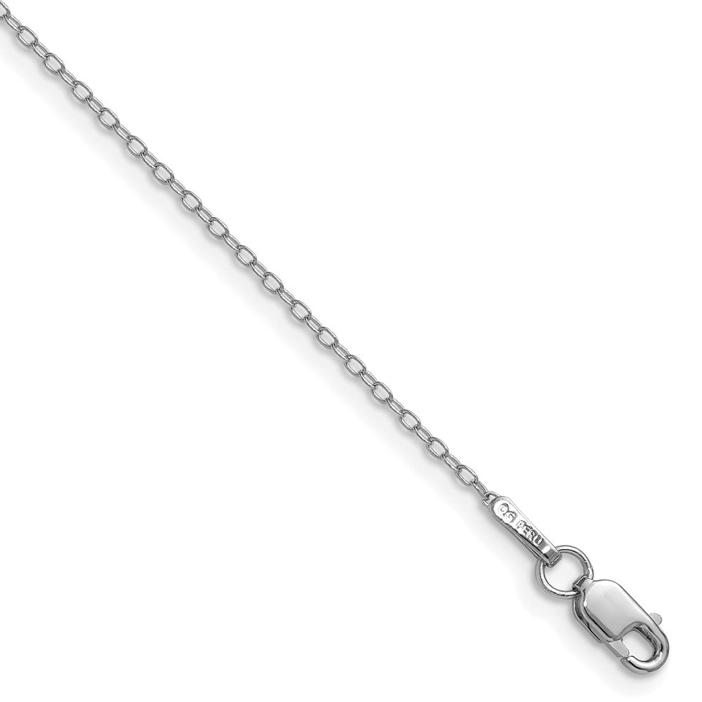 14K Weißgold.8mm Forzantine Ankerkette Kette Fußkettchen