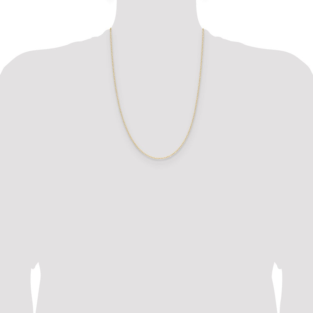 14K Gelbgold.8mm Diamantiert Forzantine Ankerkette Halskette