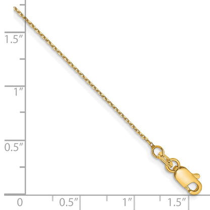 14K Gelbgold.8mm Diamantiert Forzantine Ankerkette Kette Fußkettchen