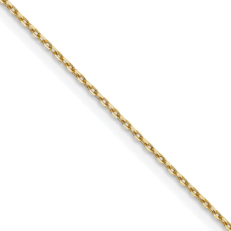 14K Gelbgold.8mm Diamantiert Forzantine Ankerkette Halskette