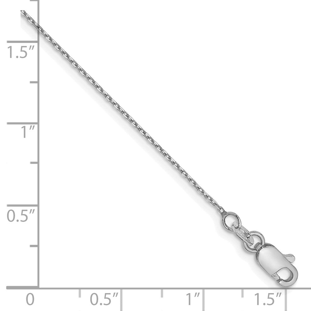 14K Weißgold.8mm Diamantiert Forzantine Ankerkette Kette Fußkettchen