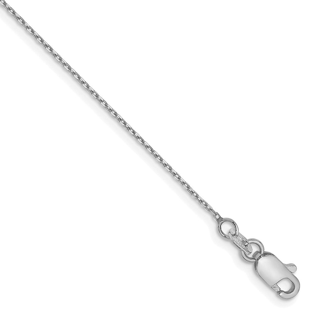 14K Weißgold.8mm Diamantiert Forzantine Ankerkette Kette Fußkettchen