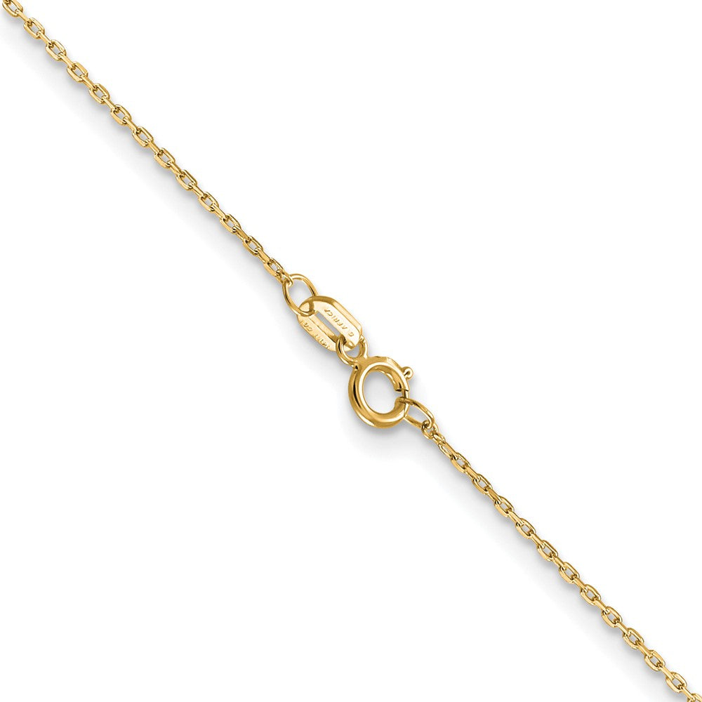 14K Gelbgold.8mm Diamantiert Ankerkette mit Federring Verschluss Kette Kinder Halskette